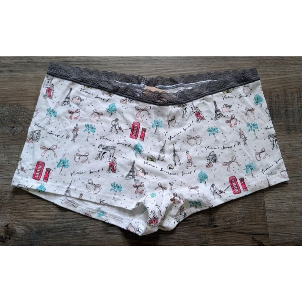 NWT Vintage Victoria's Secret Paris, France Cotton Shortie Minishort Panties L